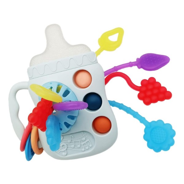 Juguete Sensorial De Silicona Para Bebé Forma De Biberón