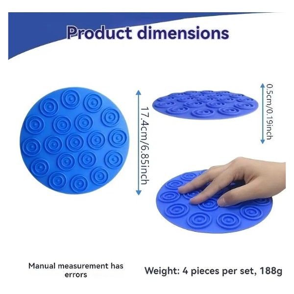 Discos Sensoriales Antideslizantes 17cm Set x4