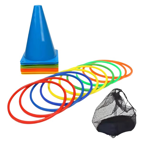 Kit De Entrenamiento Con Cono Y Aros Agilidad