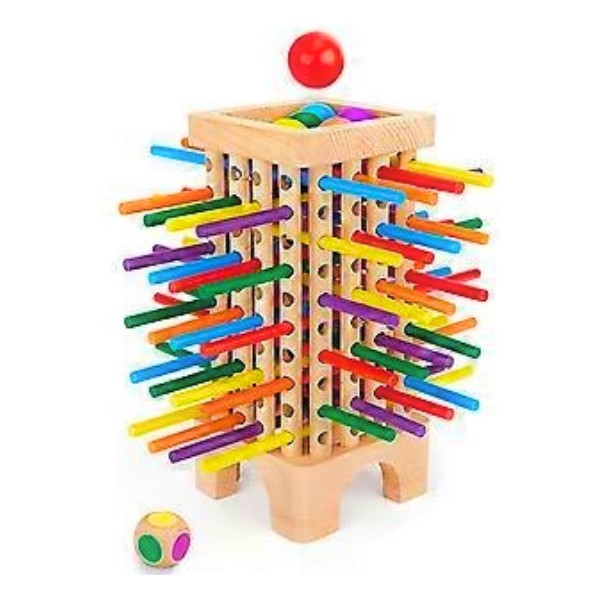 Juego De Mesa Montessori Habilidades Motoras Torre De Palitos De Colores