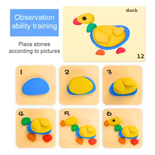 Juguete Didáctico Piedras De Colores Infantil