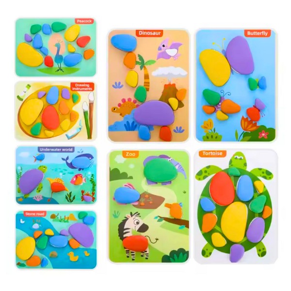 Juguete Didáctico Piedras De Colores Infantil