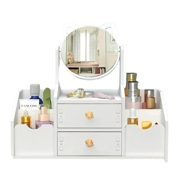 Cajón Con Espejo Y Repisa Organizadora De Joyero Cosméticos