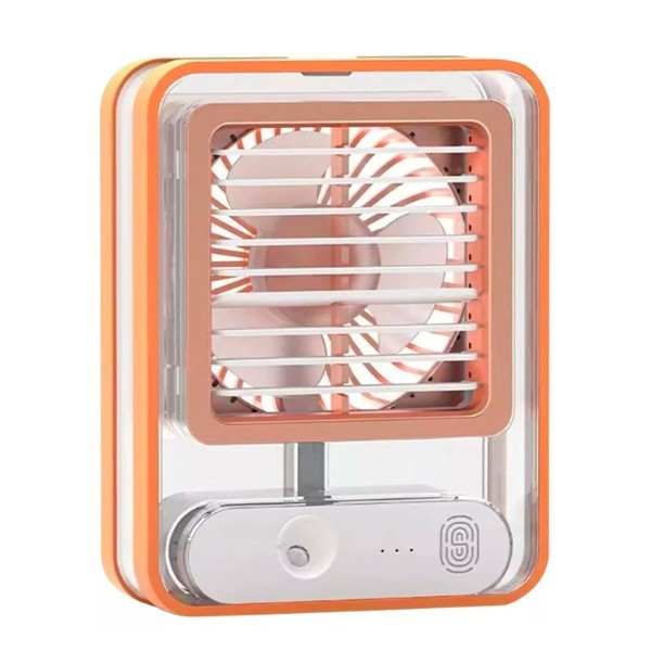 Mini Ventilador De Carga Usb Luz De Agua De Pulverización