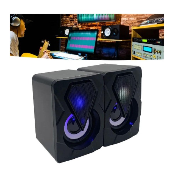 Par De Parlantes Pc Gamer Usb Led Stereo