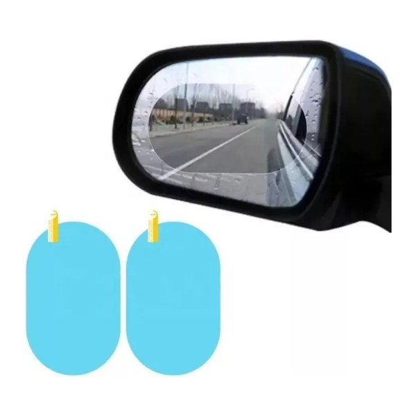 Kit Par Lamina Espejo Retrovisor Anti Lluvia Impermeable