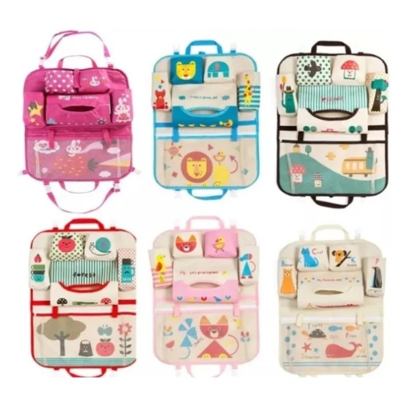 Organizador De Asiento Trasero Para Niños Diseños Varios