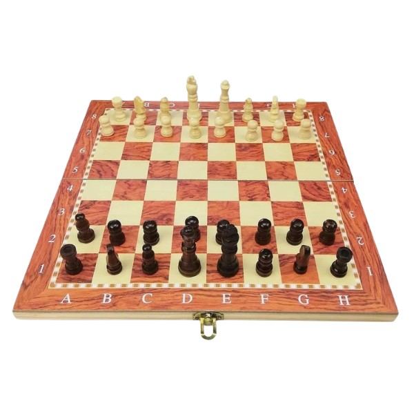 Ajedrez Madera 40x40 3 Juegos En 1 Ajedrez Grande