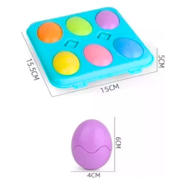 Juguete Para Niños Huevos Montessori Con Colores Y Formas
