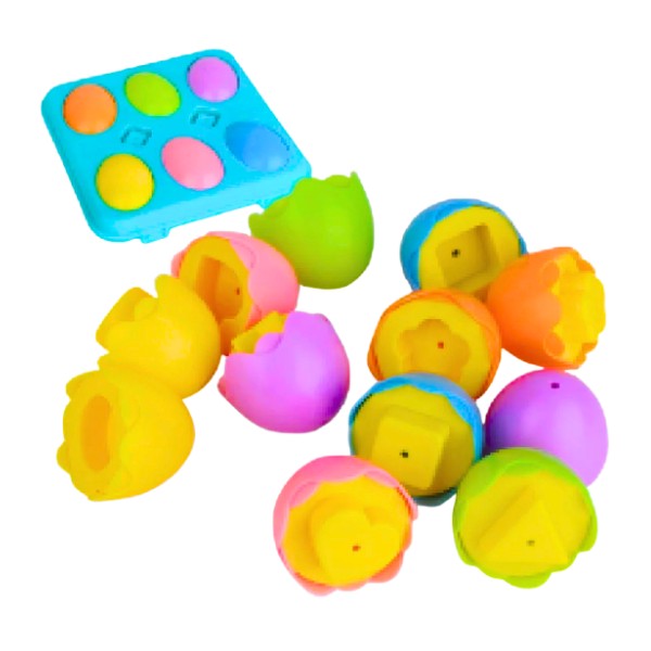 Juguete Para Niños Huevos Montessori Con Colores Y Formas