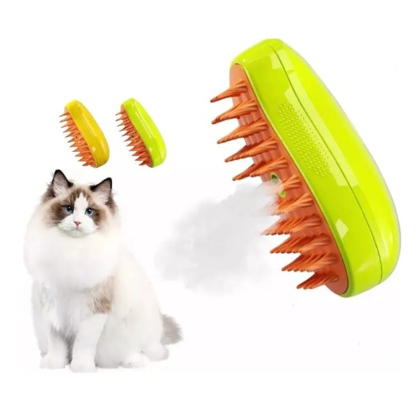 Cepillo De Vapor Para Perro Gatos Mascotas Limpiador 3en1
