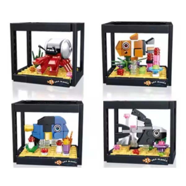 Bloques para Armar acuario Educativos Juego Creativo Niños