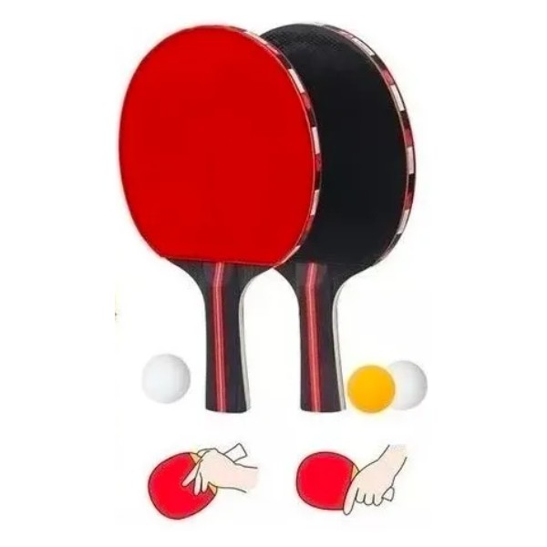 Kit Par De Raquetas De Ping Pong Con 3 Pelotas. Practica