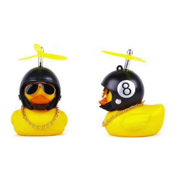 Pato Hule Fachero Con Casco Decora Moto Auto Patito Coche