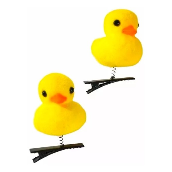 Pack 12 Unidades Pinche De Pollito Pato Kawaii Tendencia