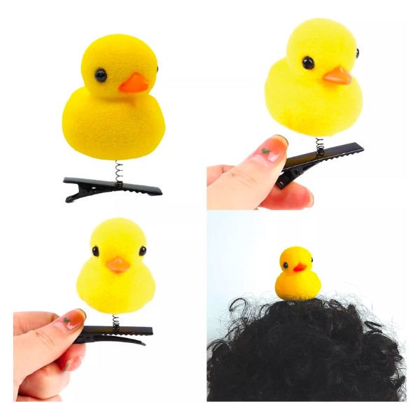 Pack 12 Unidades Pinche De Pollito Pato Kawaii Tendencia