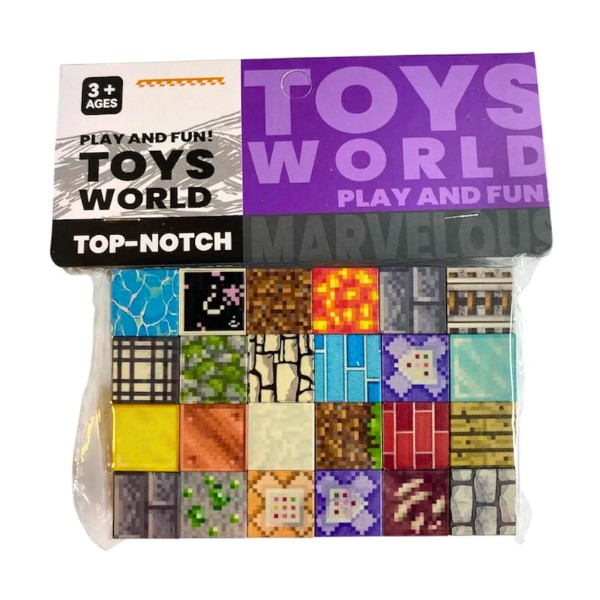 Cubos Magnéticos Bloques Construcción Juguetes 24pc
