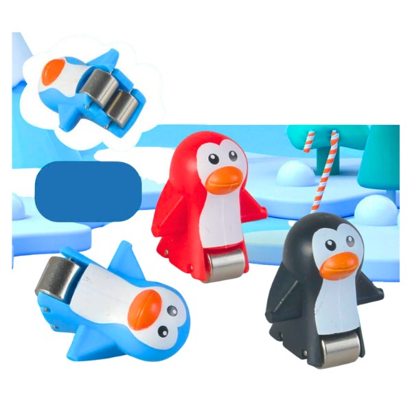 Pista De Carreras Pingüino Escaleras Deslizamiento Juguete