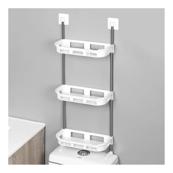 Estante Organizador Para Baño Tres Niveles Con Pie De Apoyo