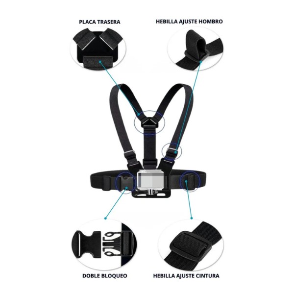 Arnes De Pecho Correa Para Cámara Celular Deportiva