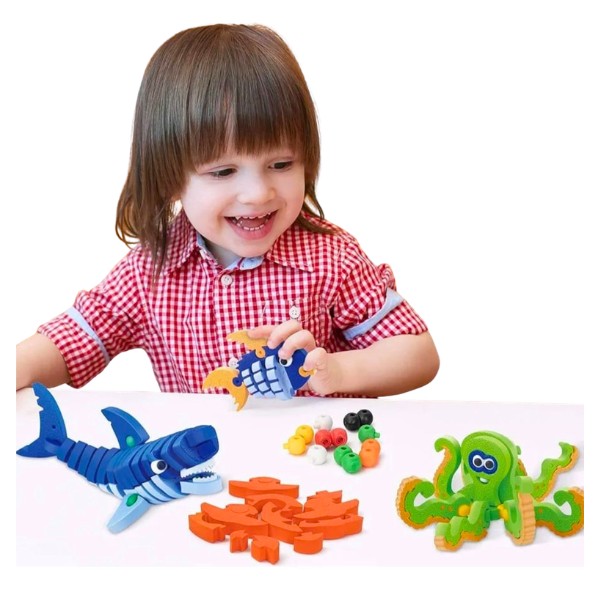 Bloques Armables 3D Animales Marinos 235 Piezas