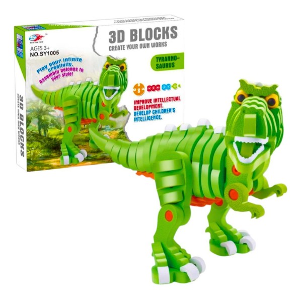 Bloques Armables 3D dinosaurio 104  Piezas