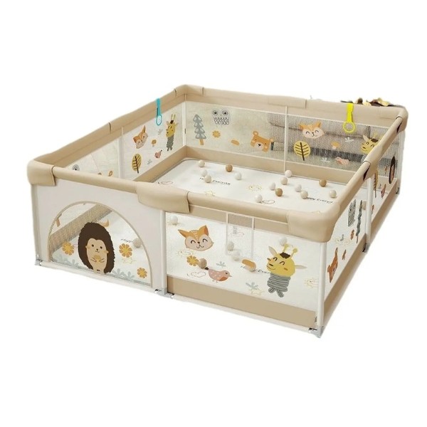 Corral Bebé Grande 180x200 Con Pelotas y Colgantes