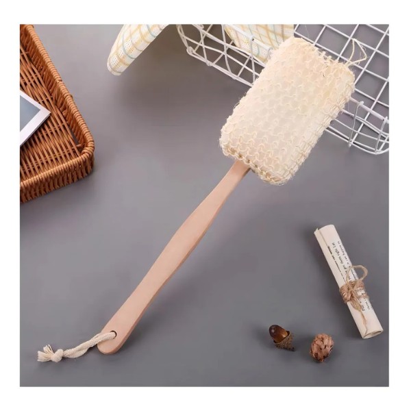 Cepillo De Ducha Con Mango De Madera Exfoliante