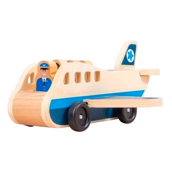 Avión de Madera Didáctico Montessori Niños 2-4 Años