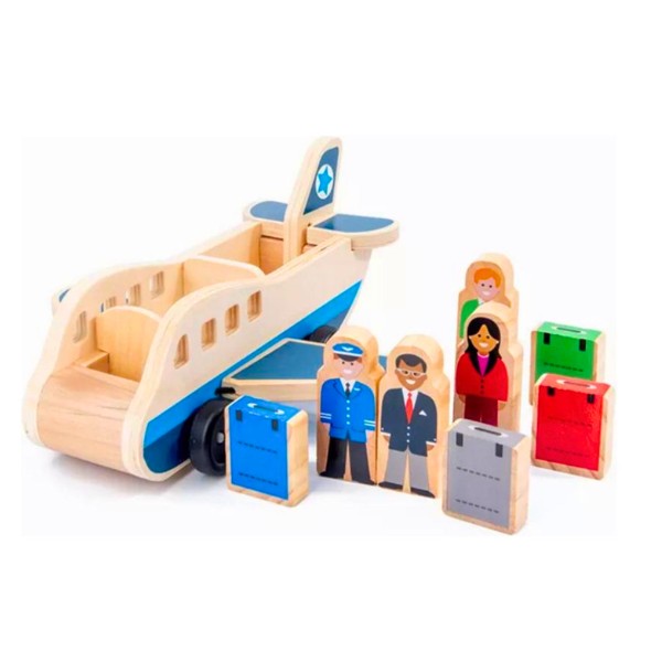 Avión de Madera Didáctico Montessori Niños 2-4 Años