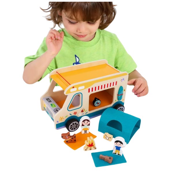 Auto de Camping en Madera Didáctico 13 Piezas Niños