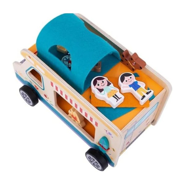 Auto de Camping en Madera Didáctico 13 Piezas Niños