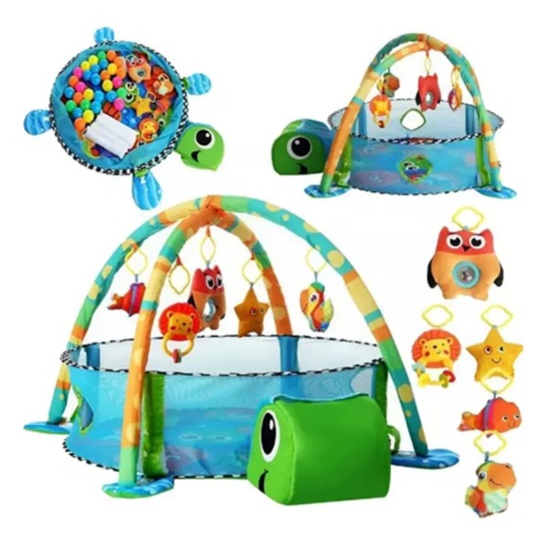 Gimnasio Para Bebes Con Almohada Y Piscina De Pelotas