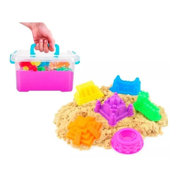 Arena Magica Kinetica Pote 1 Kilo + Moldes