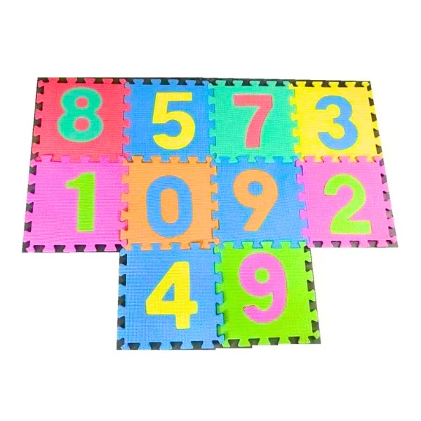 Alfombra Goma Eva Set 10 Cuadros Animales 30x30 Bebes Niños
