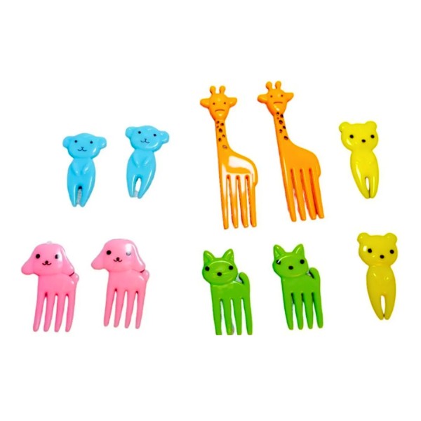 Pack 10 Tenedor Para Niños Brocheta Para Futas Pinchos Pro