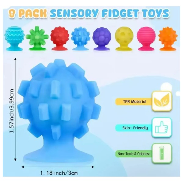 Juguete Sensorial con Ventosa Texturizado antiestrés