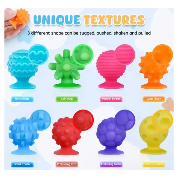 Juguete Sensorial con Ventosa Texturizado antiestrés