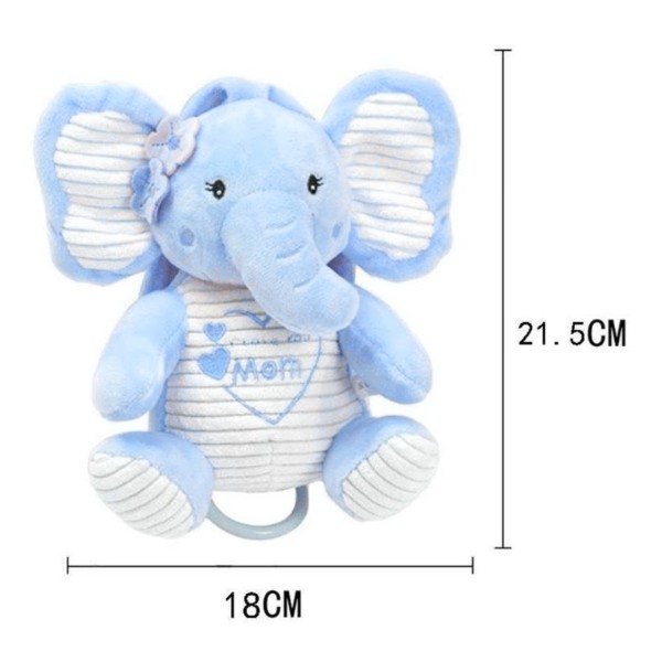 Sonajero Peluche Elefante Colgante Musical Para Bebe