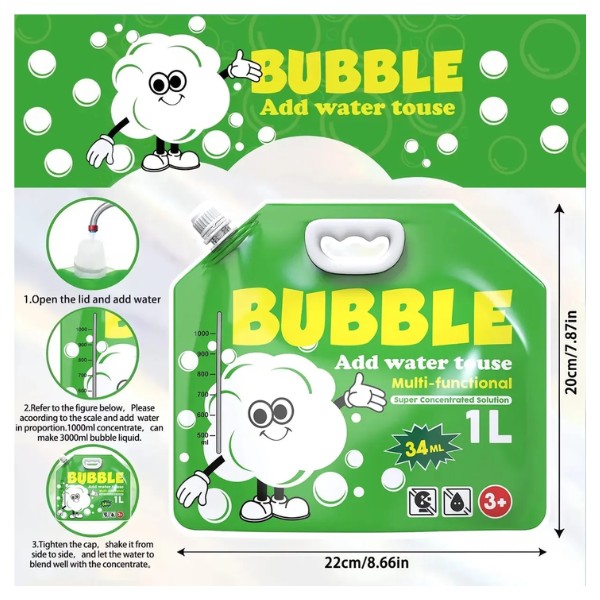 Líquido De Burbujas Concentrado Rinde 1 Litro Burbuja