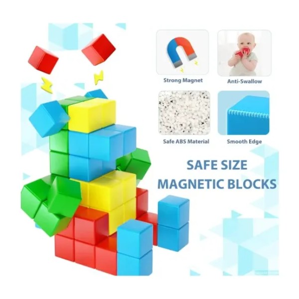 Juego De Bloques De Construcción Magnéticos 3d 100 Piezas