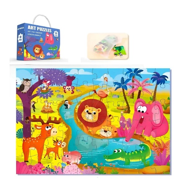 Rompecabezas Figuras Animales Niños 60 Piezas