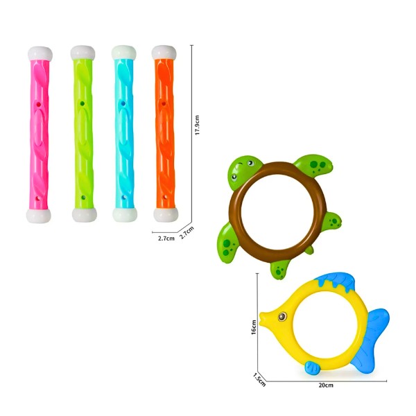 Juego De Buceo Infantil Para Piscina 30 Piezas