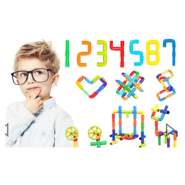 Set Tubos Construcción Didáctico Preescolar