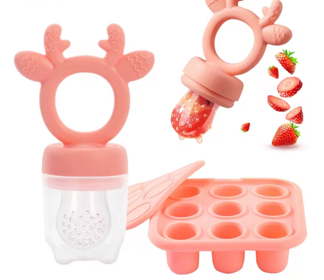 Chupete Alimentador Mordedor De Silicona Para Alimento Bebé