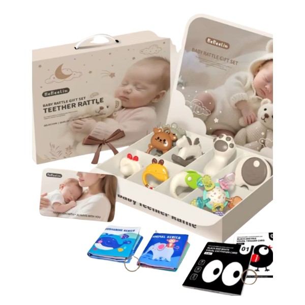 Kit Sensorial Bebé 0 a 3 Meses Estimulación Temprana box