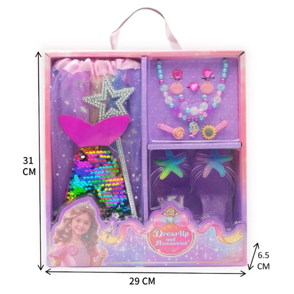 Disfraz Infantil Sirena Con Tutu Zapatos Y Accesorios