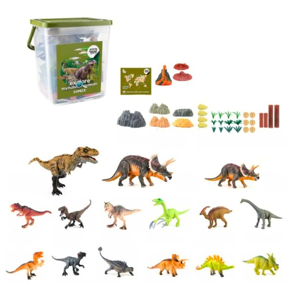 Juguete Dinosaurios 50 Piezas Set Infantil Educativo