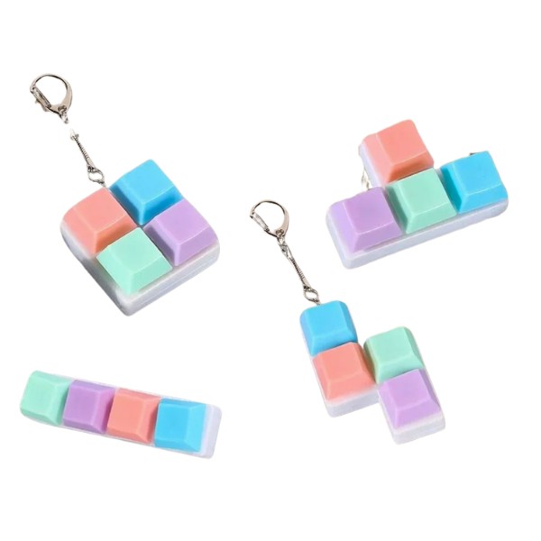 Llavero Antiestres Teclado Boton Mecanico Click Gamer