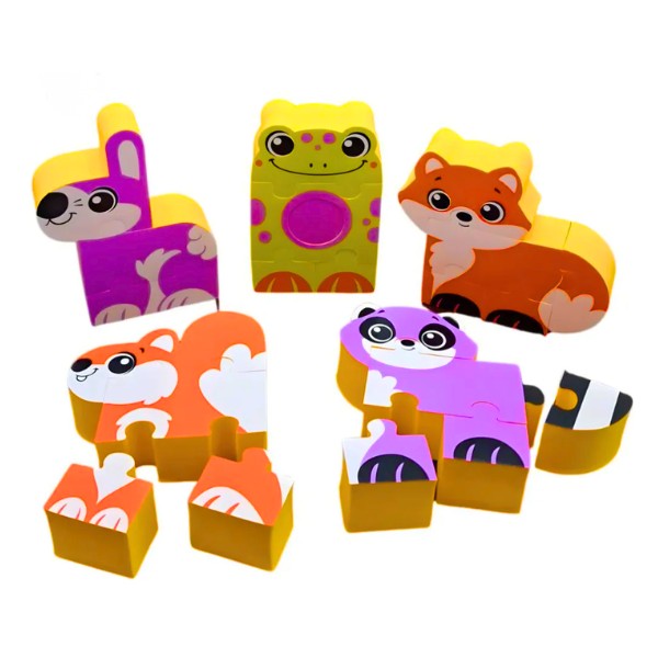 Rompecabezas Infantil De Goma Eva Animales Didáctico 3d